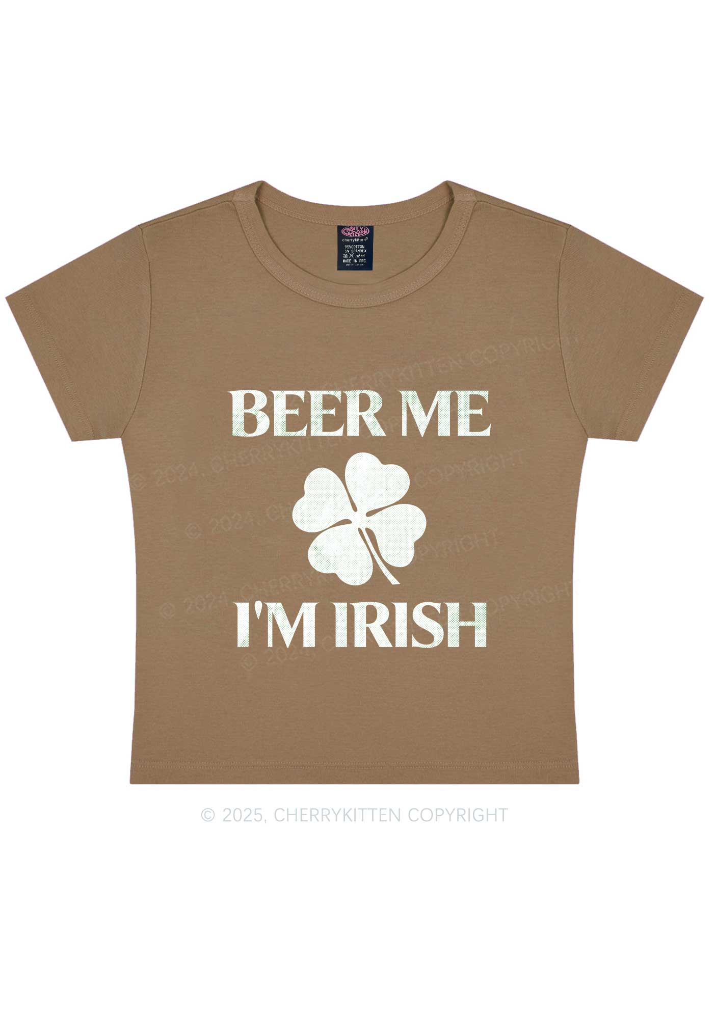 Beer Irish St Patricks Y2K Baby Tee Cherrykitten