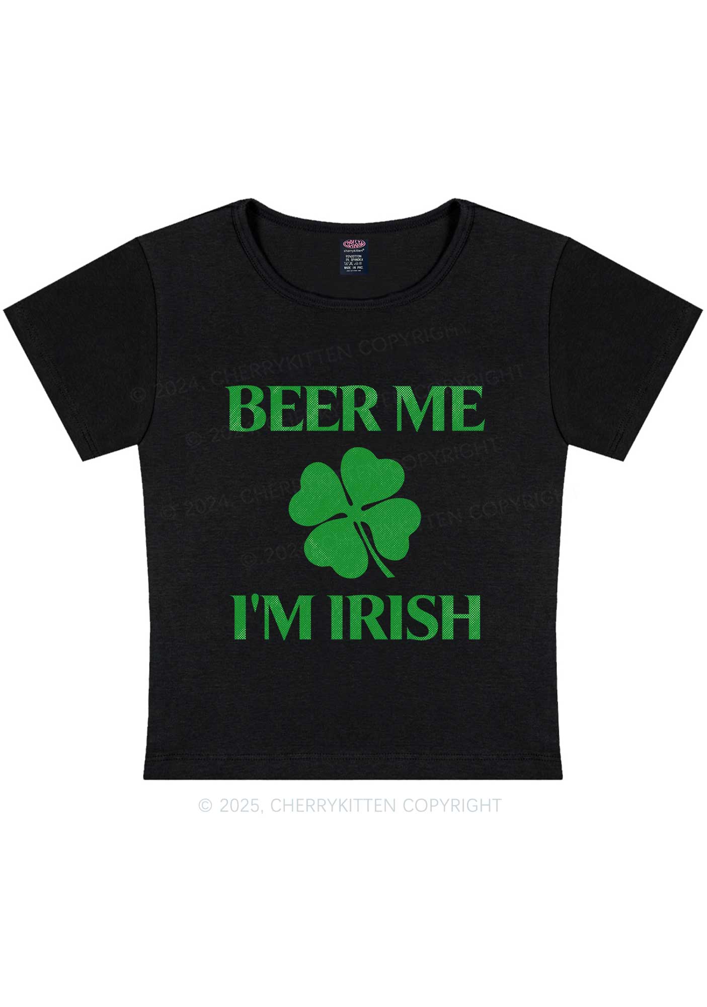 Beer Irish St Patricks Y2K Baby Tee Cherrykitten