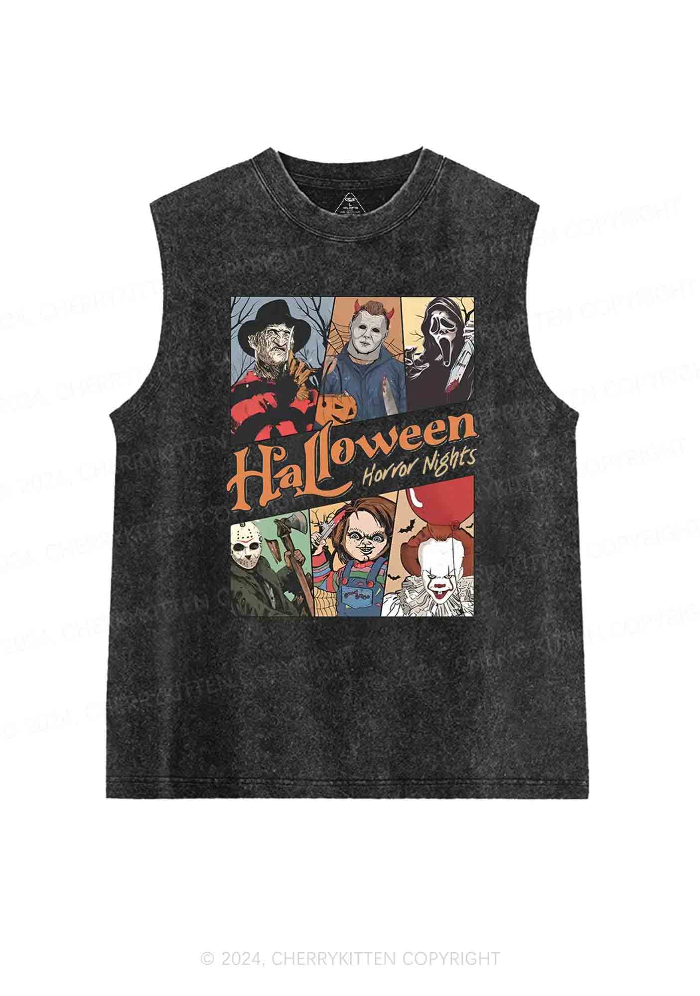 Halloween Horror Nights Y2K Washed Tank Cherrykitten