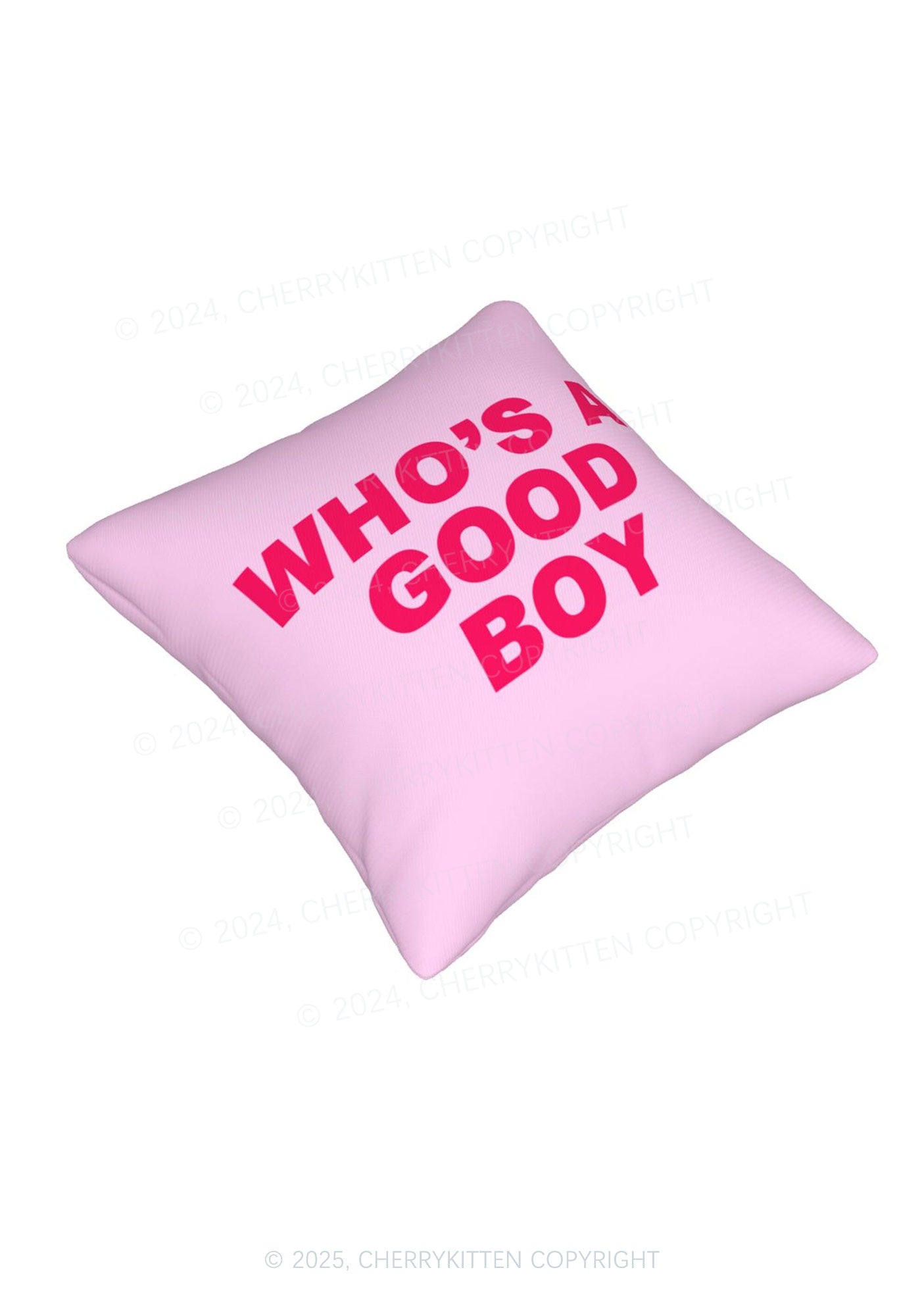 Who's A Good Boy Y2K Throw Pillow Cover Cherrykitten