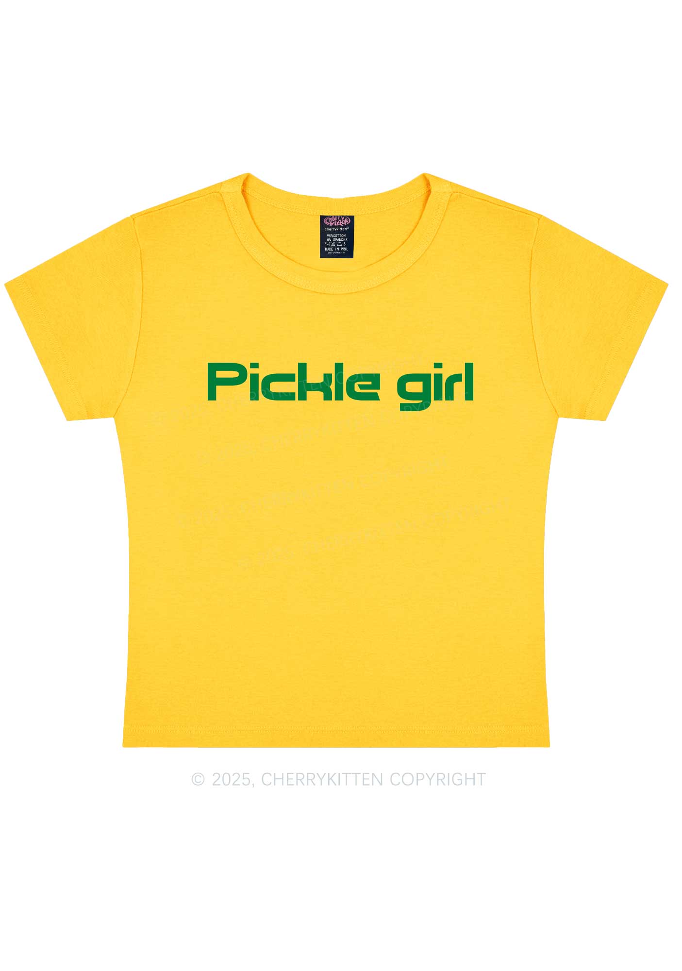 Pickle Girl Y2K Baby Tee Cherrykitten