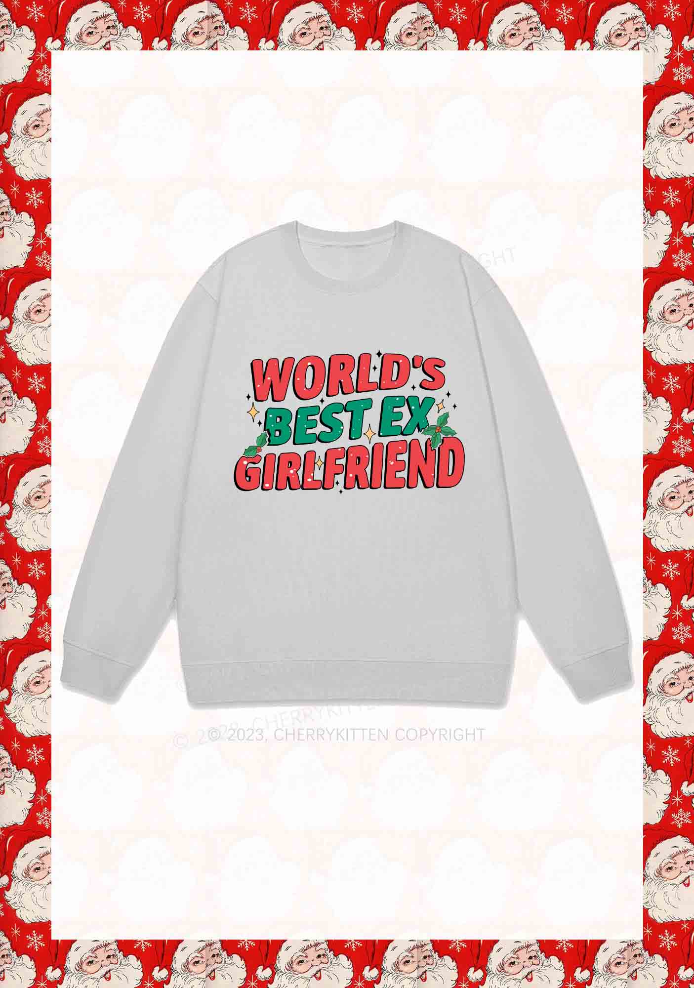 World's Best Ex Christmas Y2K Sweatshirt Cherrykitten