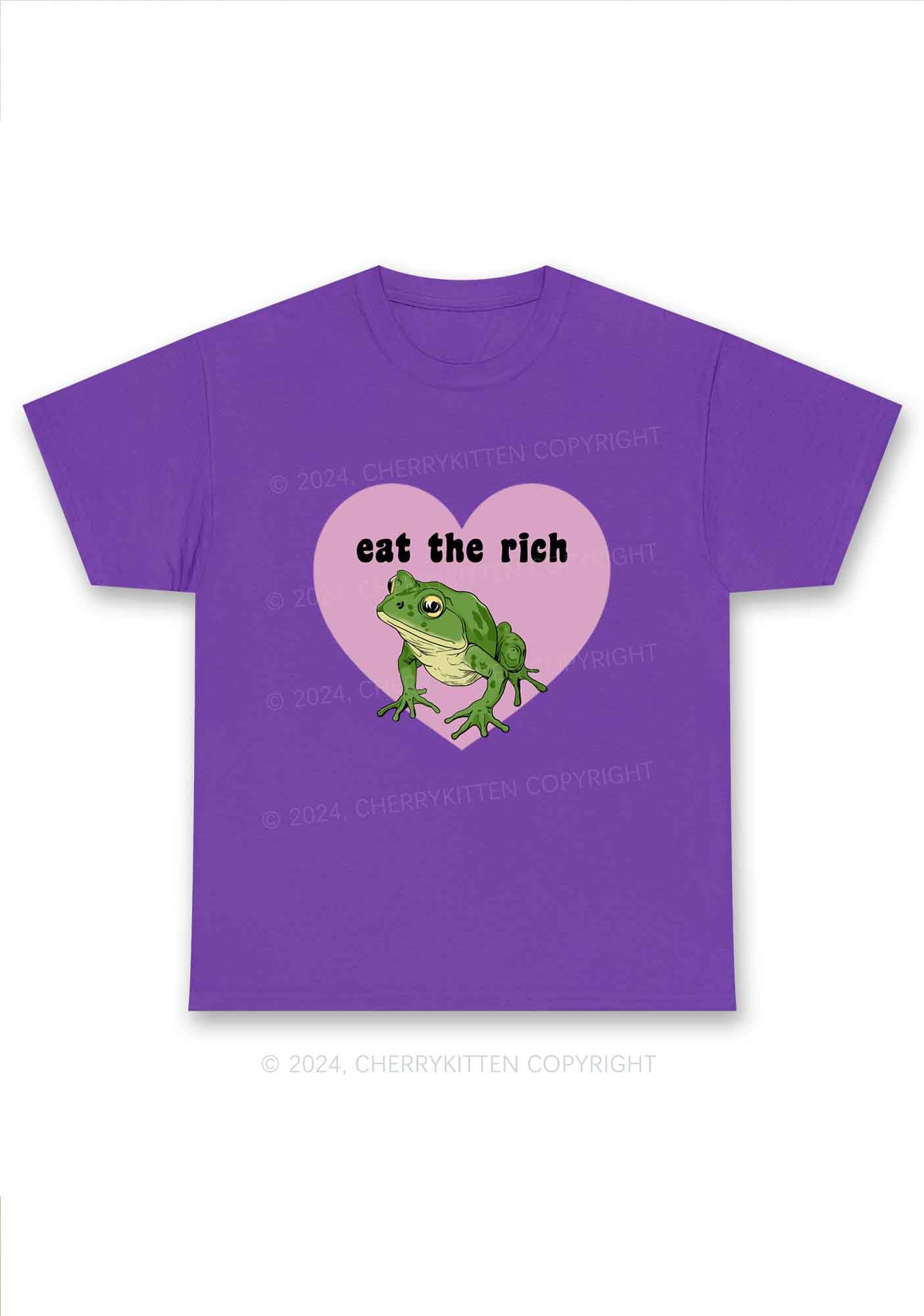 Eat The Rich Frog Y2K Chunky Shirt Cherrykitten