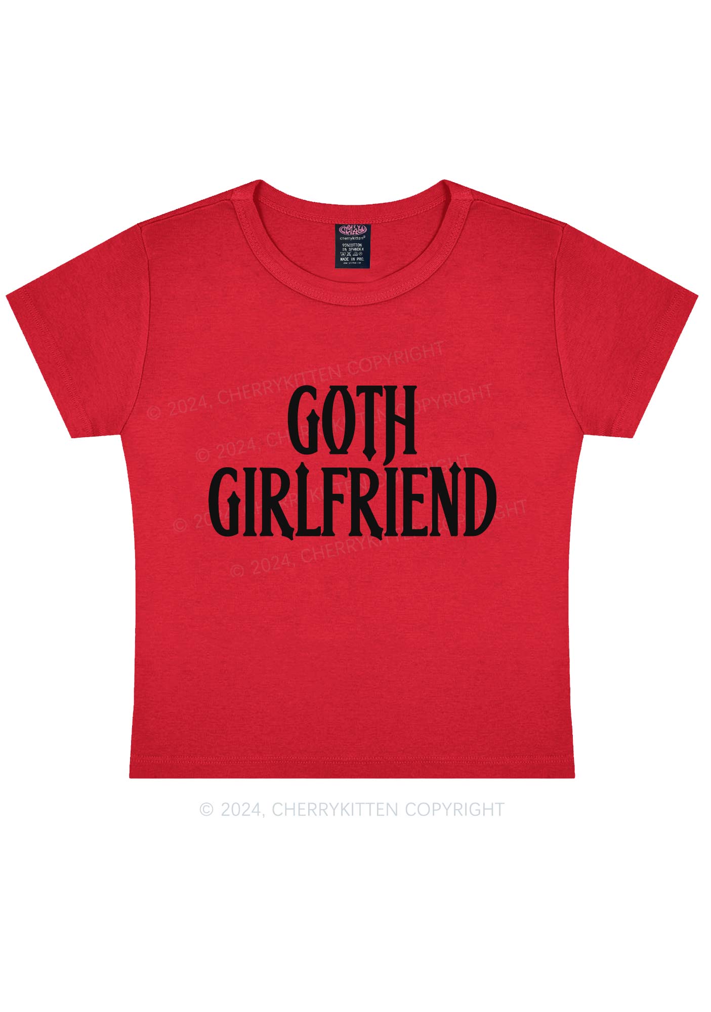 Goth Girlfriend Y2K Baby Tee Cherrykitten