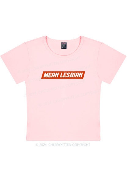 Mean Lesbian Y2K Baby Tee Cherrykitten