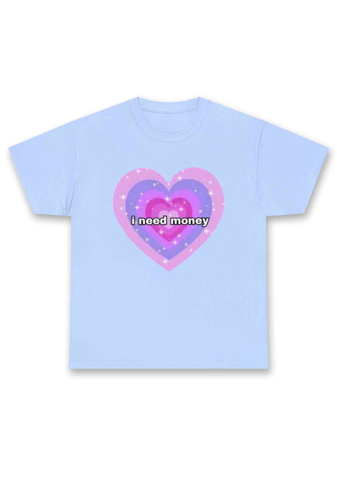 I Need Money Hearts Chunky Shirt