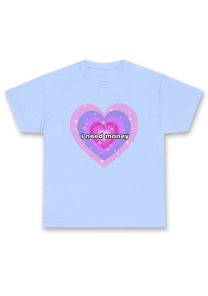 I Need Money Hearts Chunky Shirt