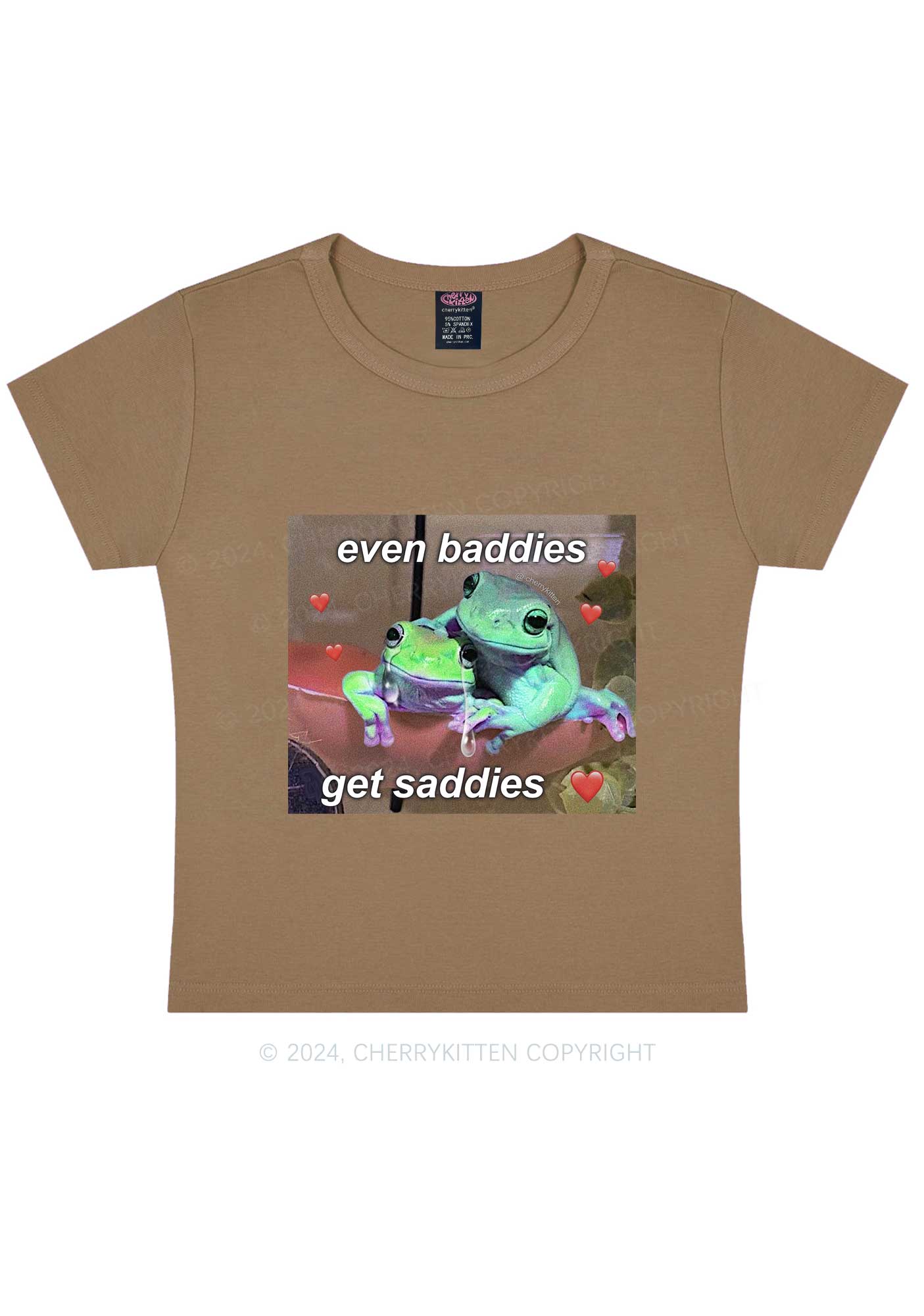 Two Baddie Frogs Y2K Baby Tee Cherrykitten