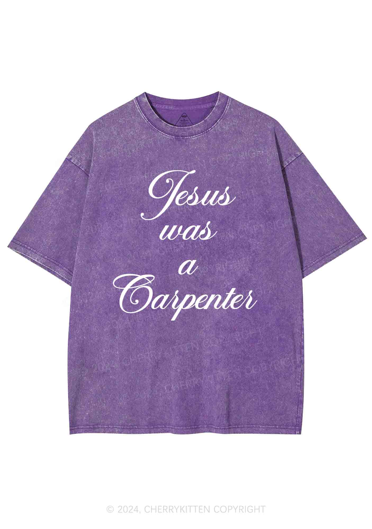 Jesus Was A Carpenter Y2K Washed Tee Cherrykitten