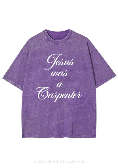 Jesus Was A Carpenter Y2K Washed Tee Cherrykitten