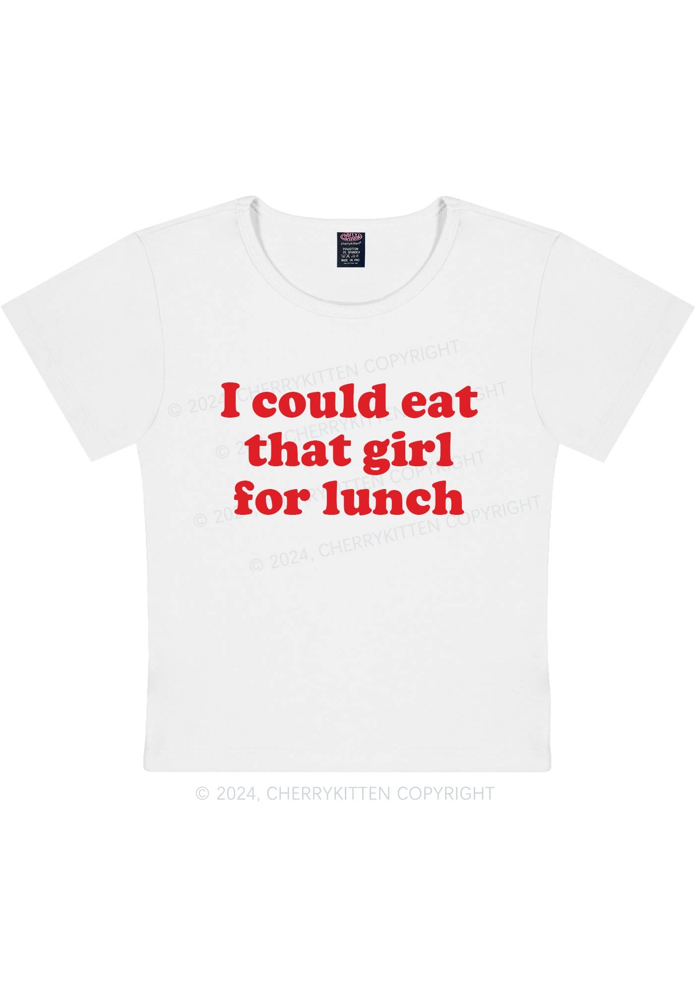 Eat That Girl For Lunch Y2K Baby Tee Cherrykitten