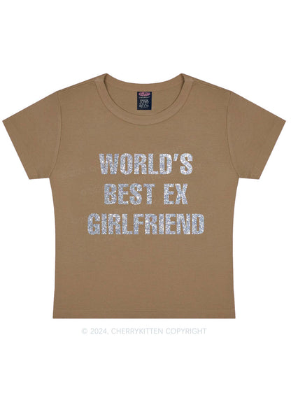 Glitter Best Ex Girlfriend Y2K Baby Tee Cherrykitten