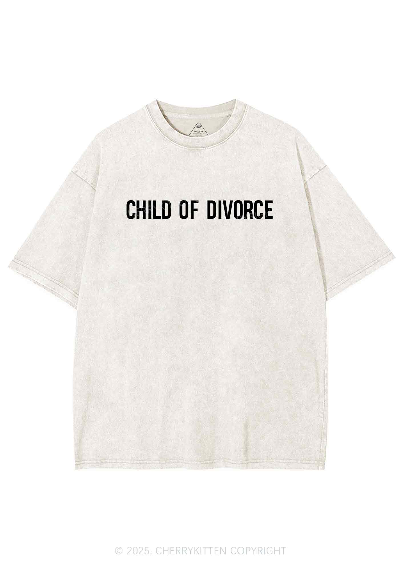 Child Of Divorce Y2K Washed Tee Cherrykitten