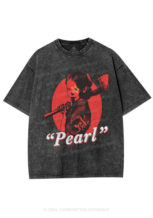 Halloween Pearl Y2K Washed Tee Cherrykitten