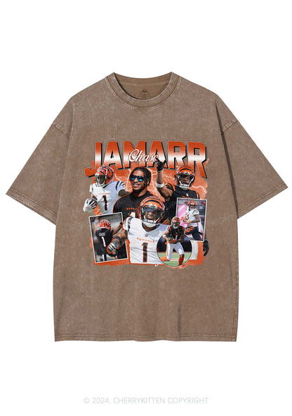 Orange Jamarr Y2K Super Bowl Washed Tee Cherrykitten