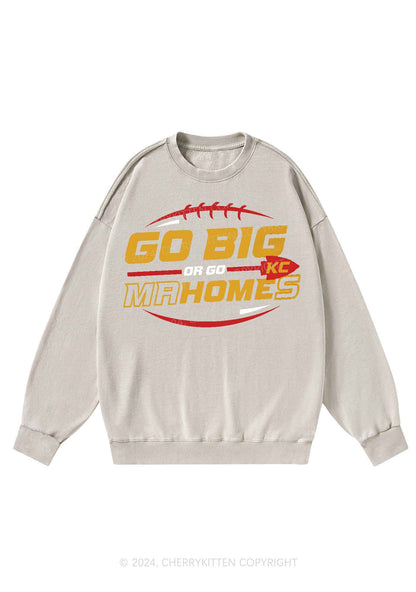 Go Big Y2K Super Bowl Washed Sweatshirts Cherrykitten