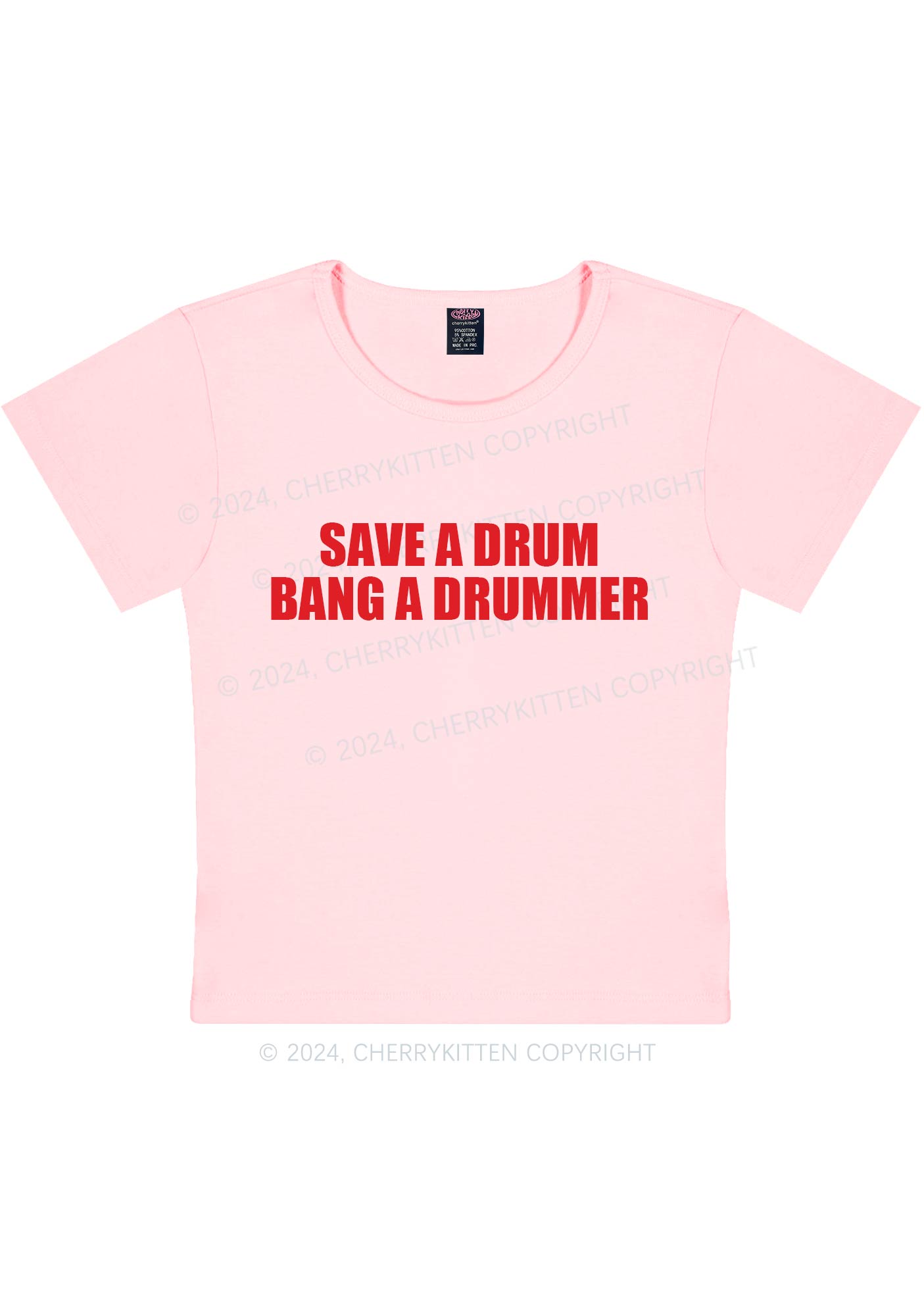 Save A Drum Y2K Baby Tee Cherrykitten