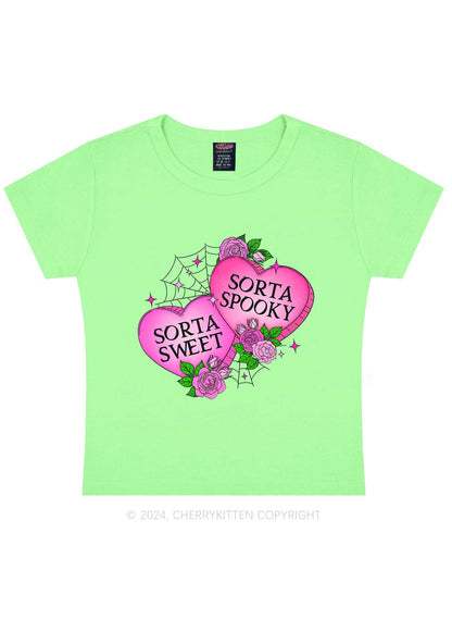 Sorta Spooky Y2K Valentine's Day Baby Tee Cherrykitten