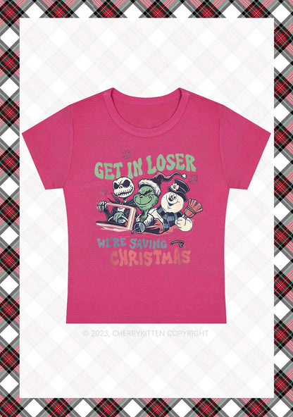 We're Saving Christmas Baby Tee Cherrykitten