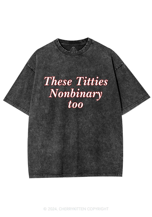 Txtties Nonbinary Too Y2K Washed Tee Cherrykitten