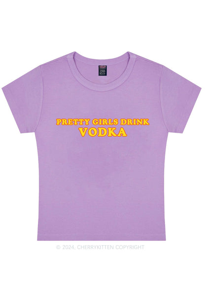 Pretty Girls Drink Vodka Y2K Baby Tee Cherrykitten