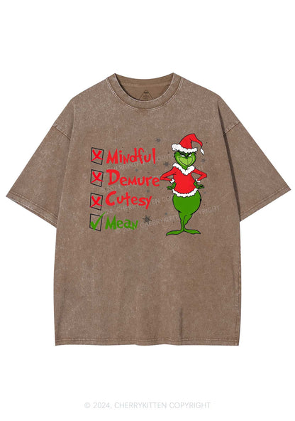 Christmas Mean Guy Y2K Washed Tee Cherrykitten