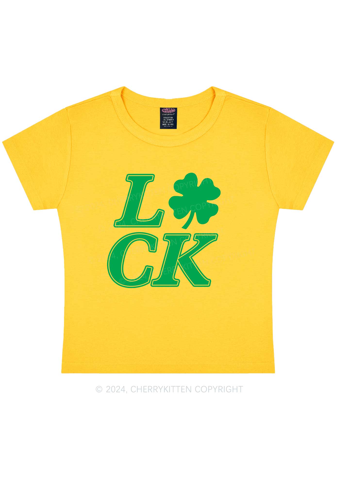 I Love CK St Patricks Y2K Baby Tee Cherrykitten