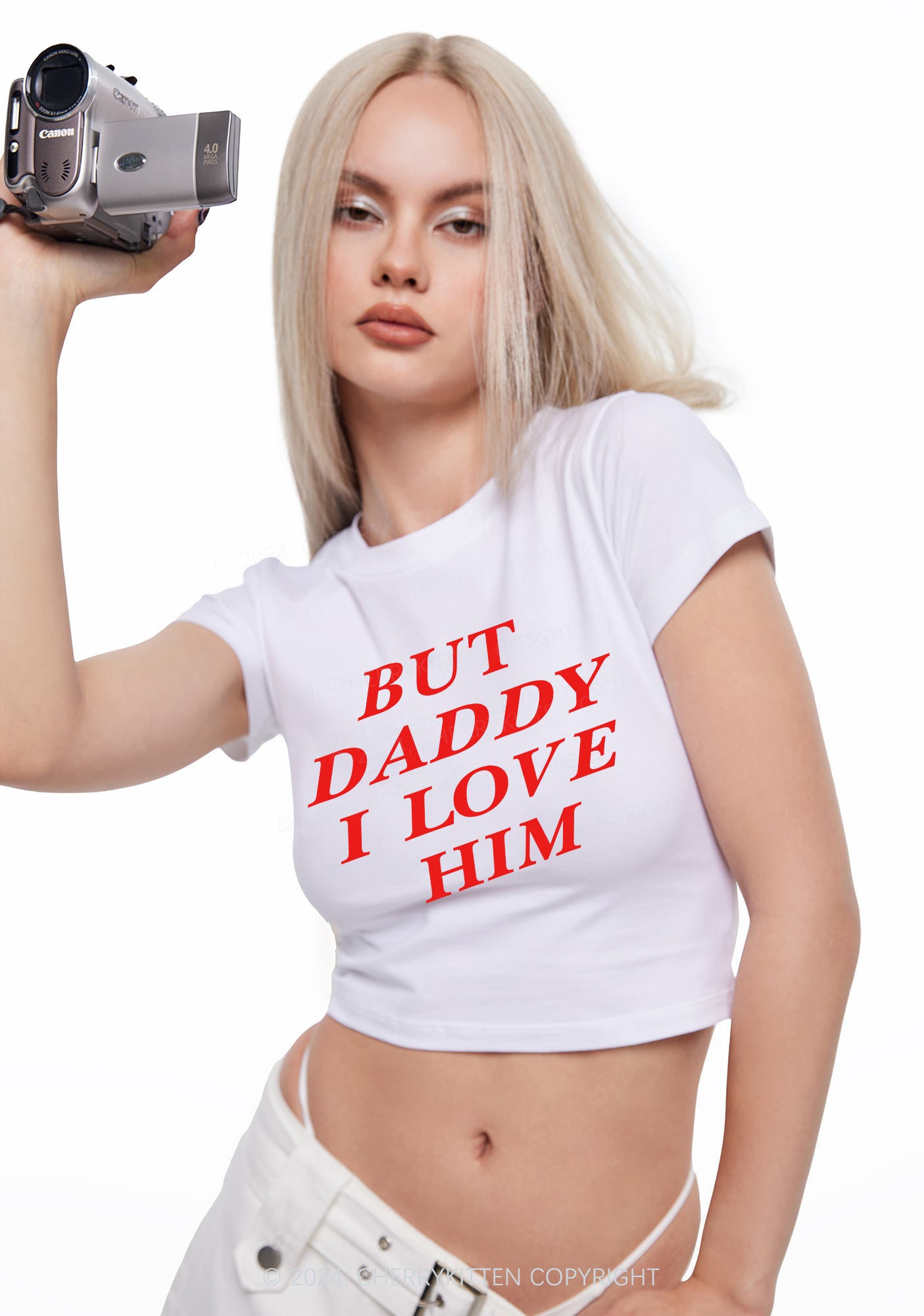 But Daddy I Love Him Y2K Baby Tee