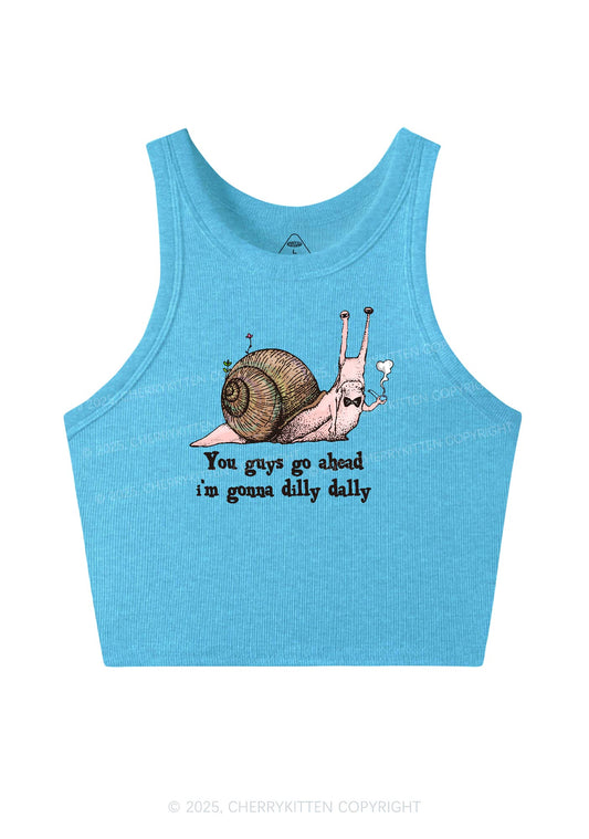 Im Gonna Dilly Dally Y2K Crop Tank Top Cherrykitten