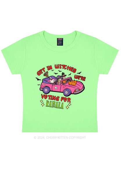 Halloween Get In Witches Y2K Baby Tee Cherrykitten