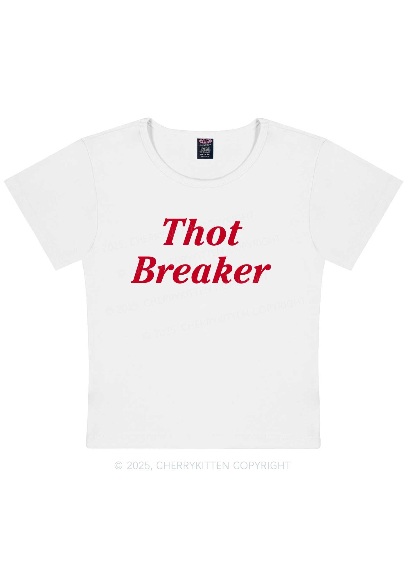 Thot Breaker Y2K Baby Tee Cherrykitten