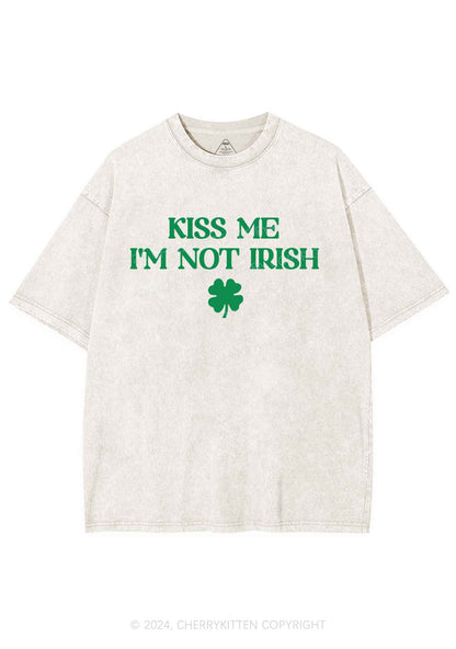 Im Not Irish St Patricks Y2K Washed Tee Cherrykitten