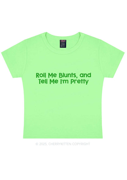 Roll Me Blunts Y2K Baby Tee Cherrykitten