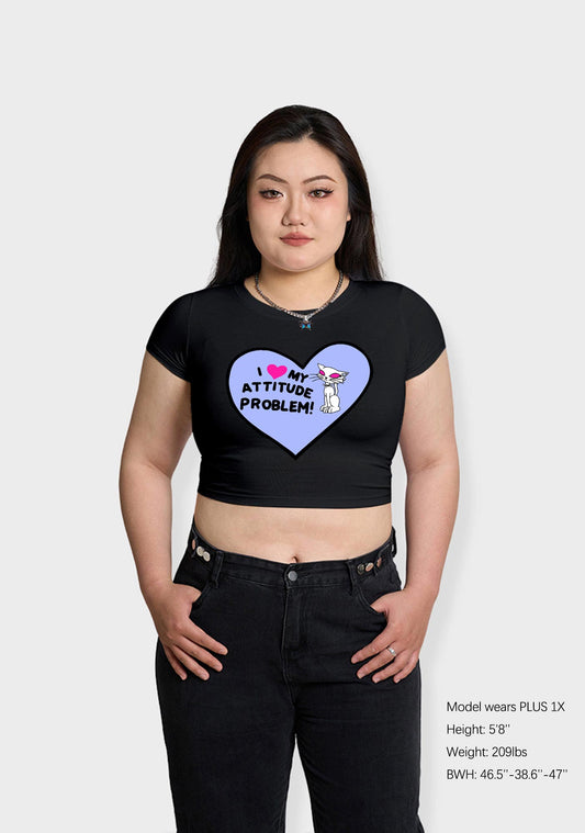 Curvy My Attitude Problem Baby Tee