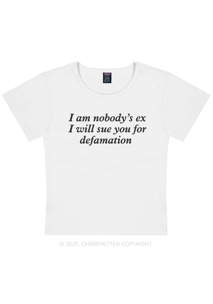 Sue You For Defamation Y2K Baby Tee Cherrykitten