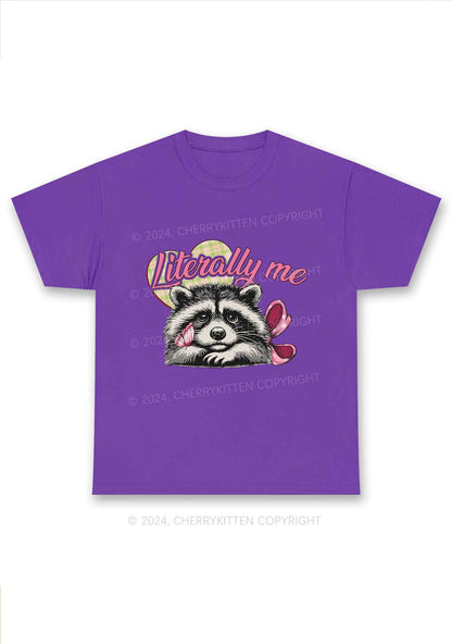 Literally Me Raccoon Y2K Chunky Shirt Cherrykitten