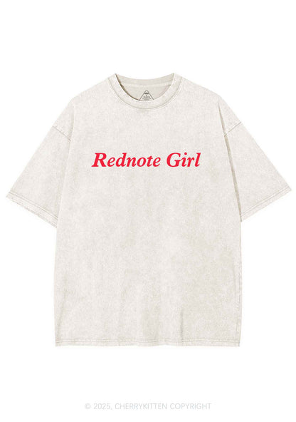 Rednote Girl Y2K Washed Tee Cherrykitten