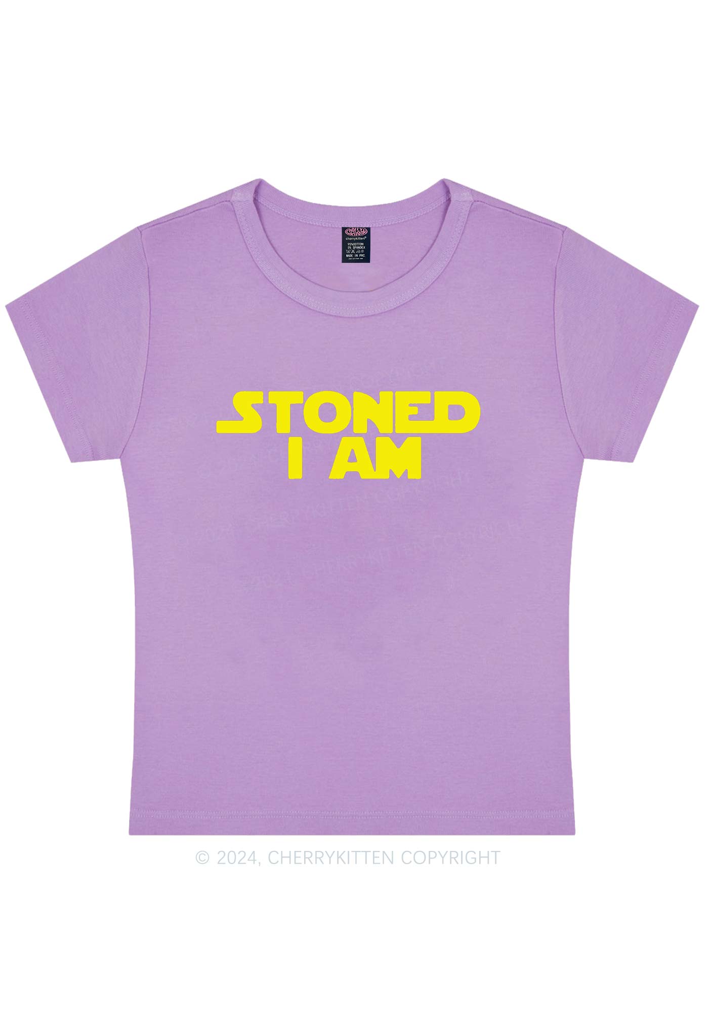 Stoned I Am Y2K Baby Tee Cherrykitten