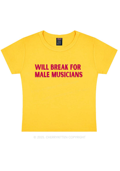 Break For Male Musicians Y2K Baby Tee Cherrykitten