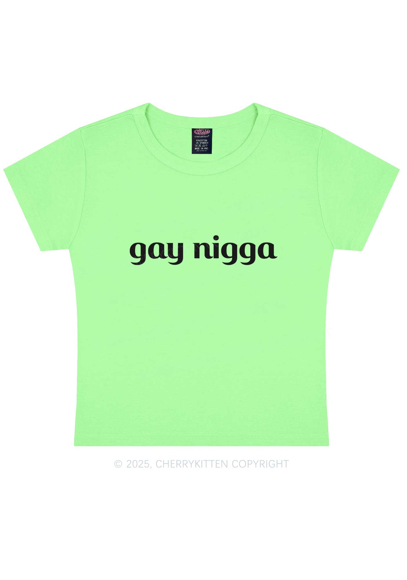 Gay Nigga Y2K Baby Tee Cherrykitten