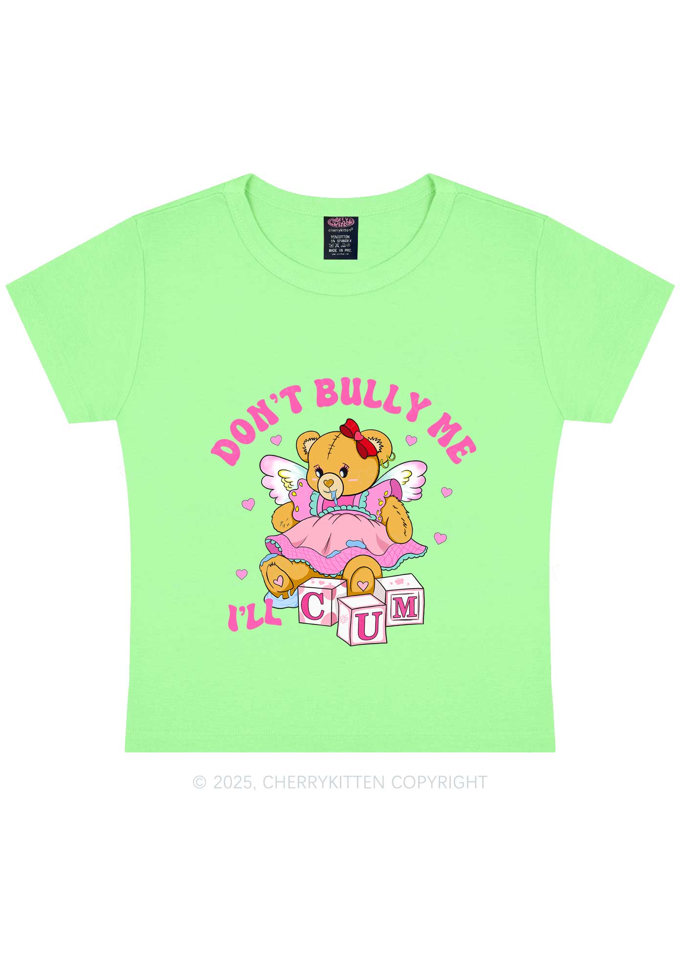 Dont Bully Bear Y2K Baby Tee Cherrykitten