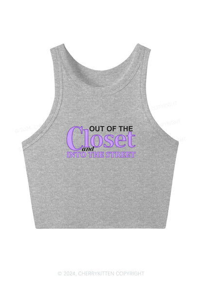 Out Of The Closet Y2K Crop Tank Top Cherrykitten