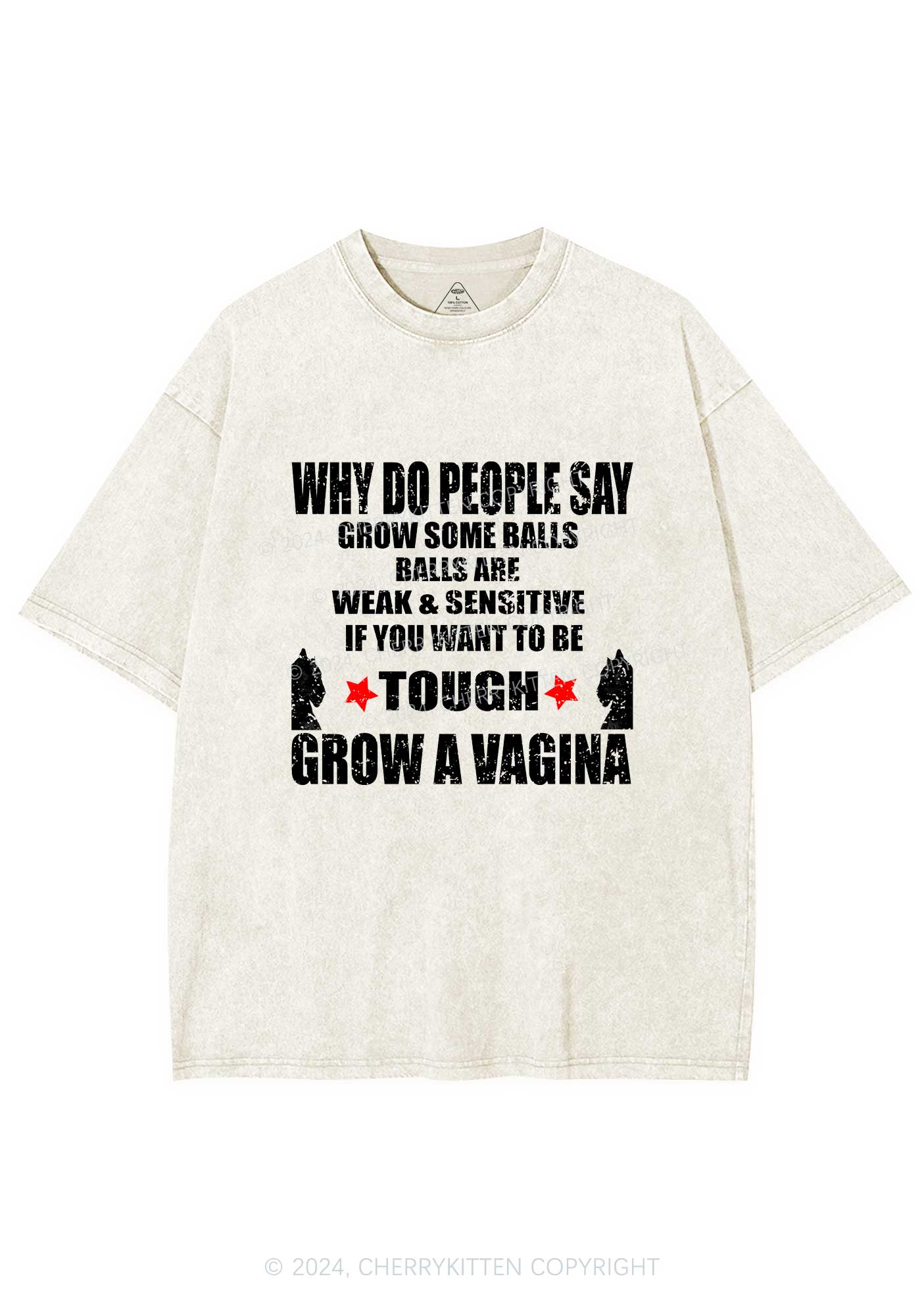 Grow Tough Y2K Washed Tee Cherrykitten