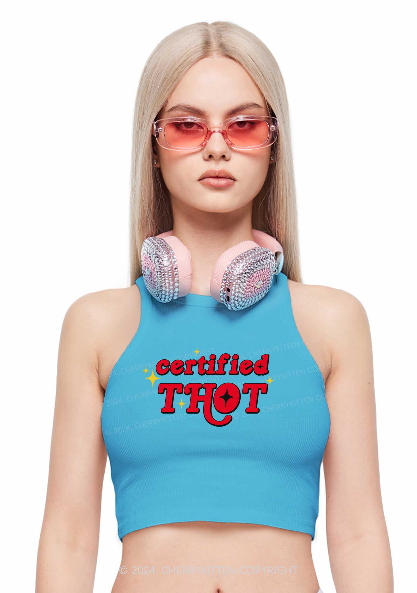 Certified Thxt Y2K Crop Tank Top Cherrykitten