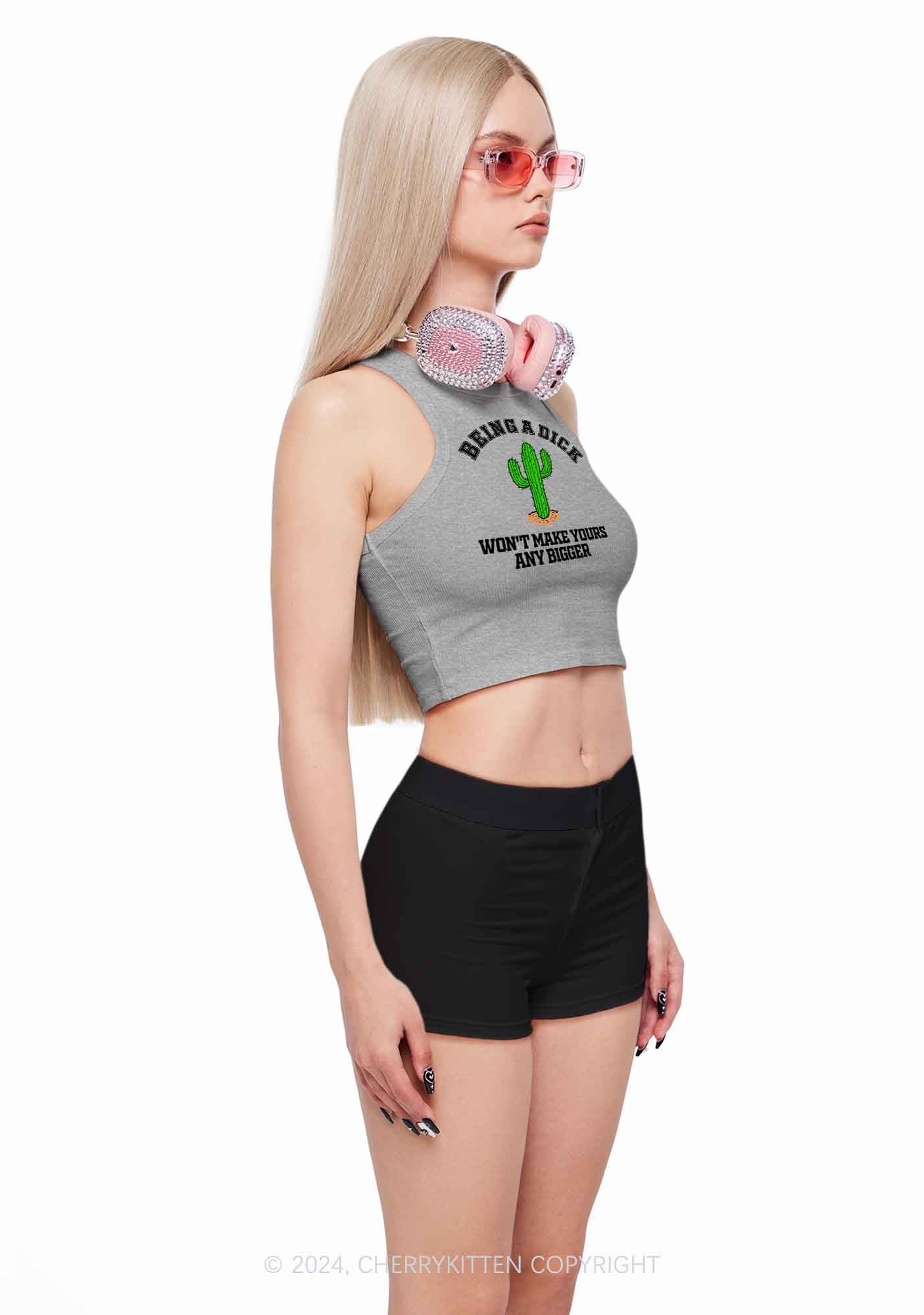 Being A Dxxk Y2K Crop Tank Top Cherrykitten