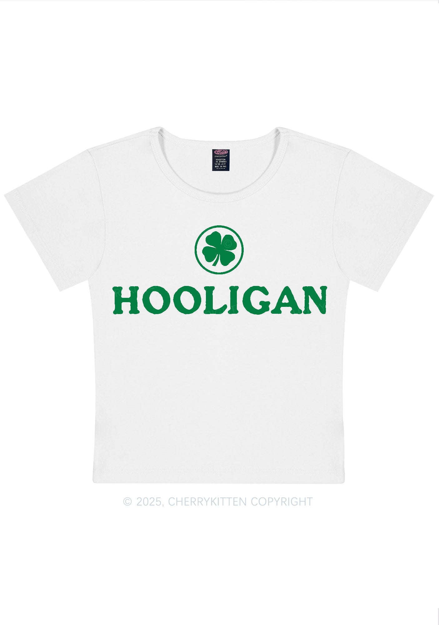 Irish Hooligan St Patricks Y2K Baby Tee Cherrykitten