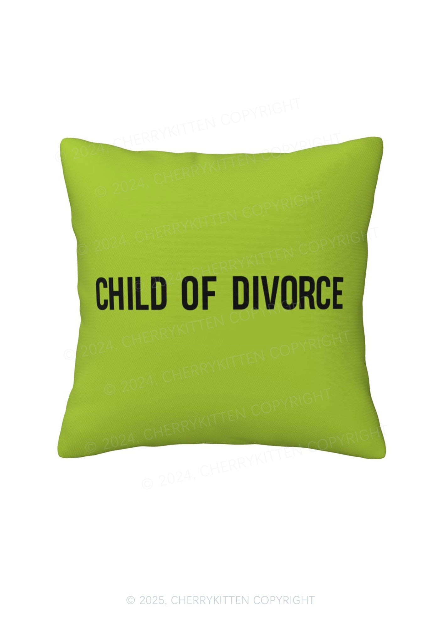 Child Of Divorce Y2K Throw Pillow Cover Cherrykitten