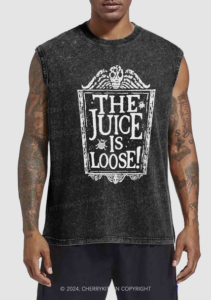 Halloween The Juice Is Loose Y2K Washed Tank Cherrykitten