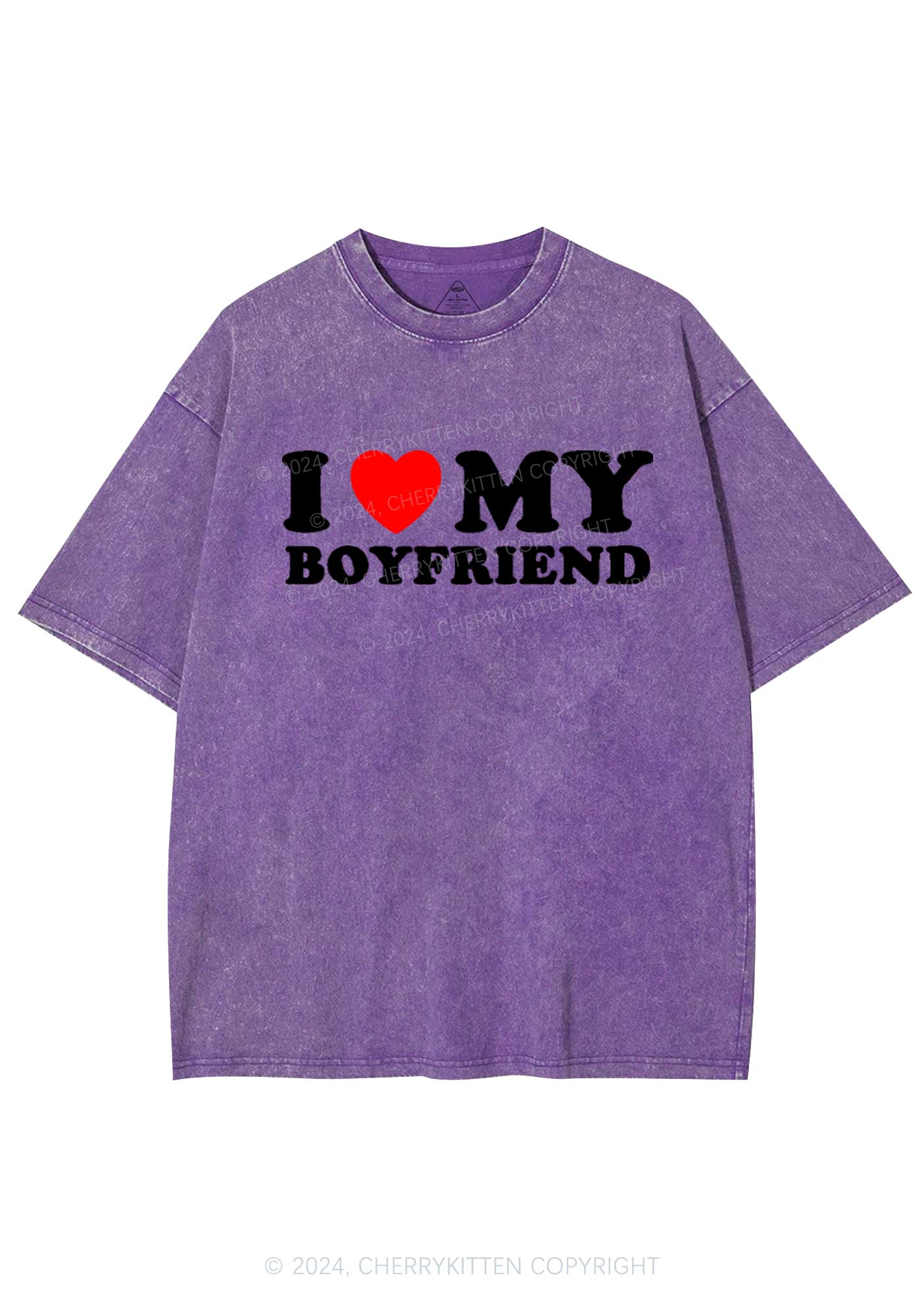 I Love Boyfriend Y2K Valentine's Day Washed Tee Cherrykitten