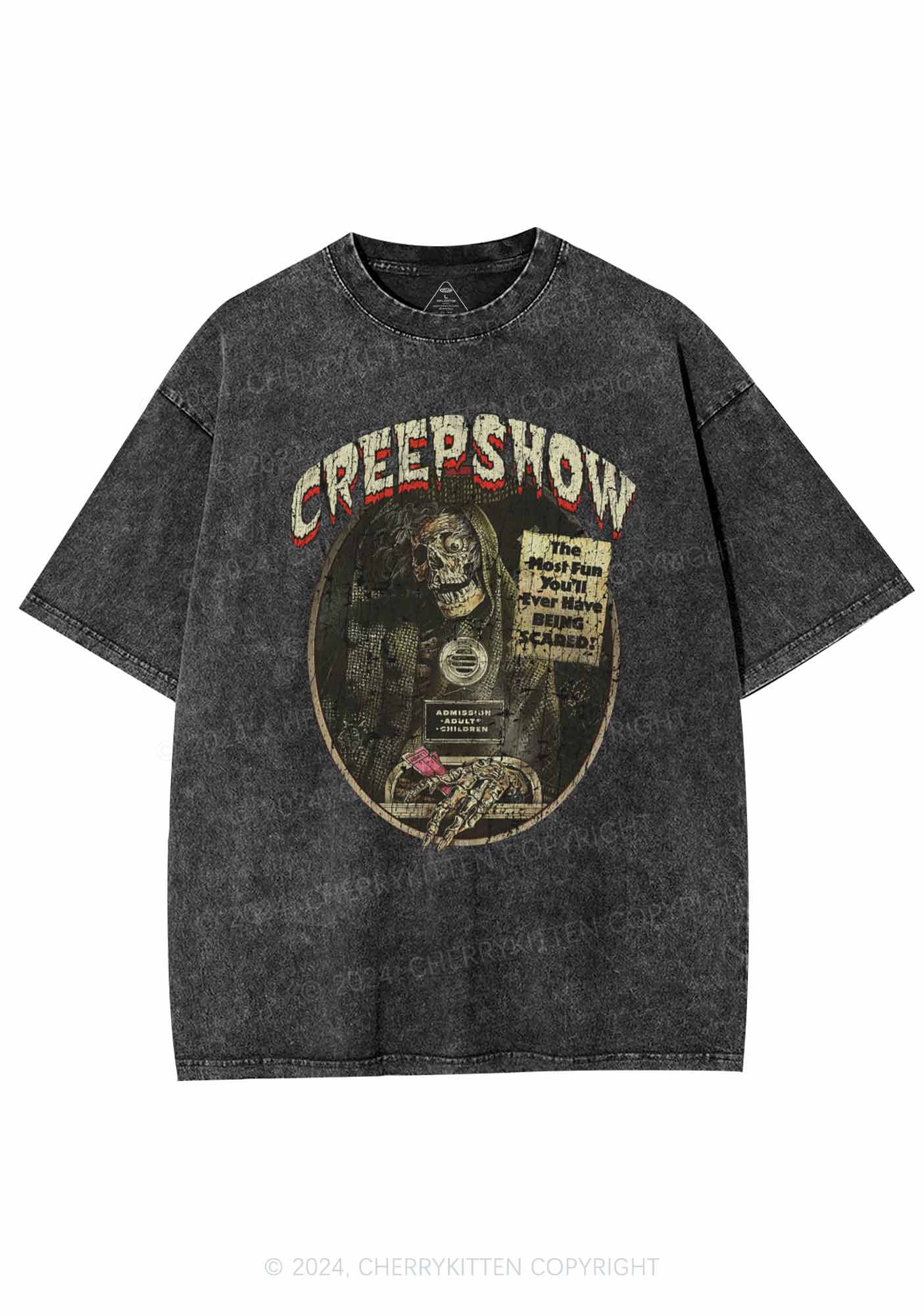 Halloween Creepshow Y2K Washed Tee Cherrykitten